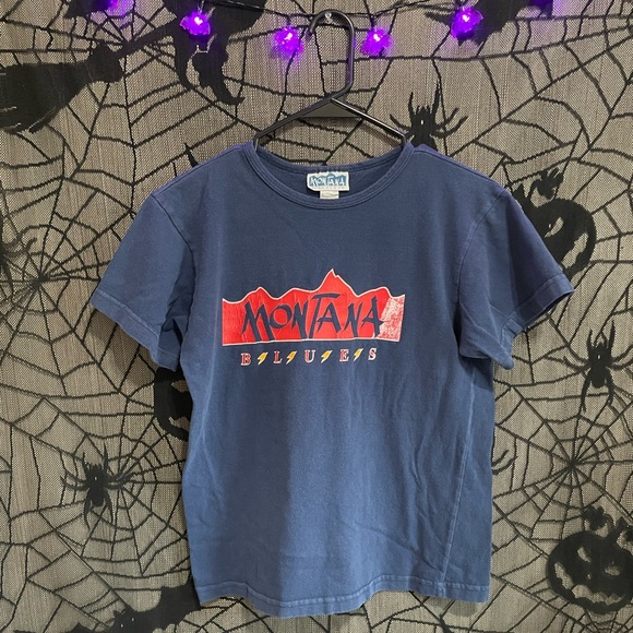 Vintage Y2k Montana Blues dark blue tee - Picture 6 of 14